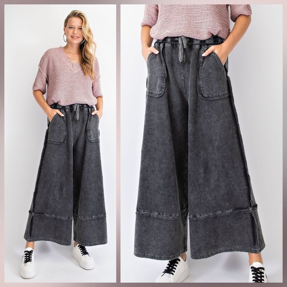 easel Pants & Jumpsuits Easel Criss Cross Ultra Wide Leg Palazzo